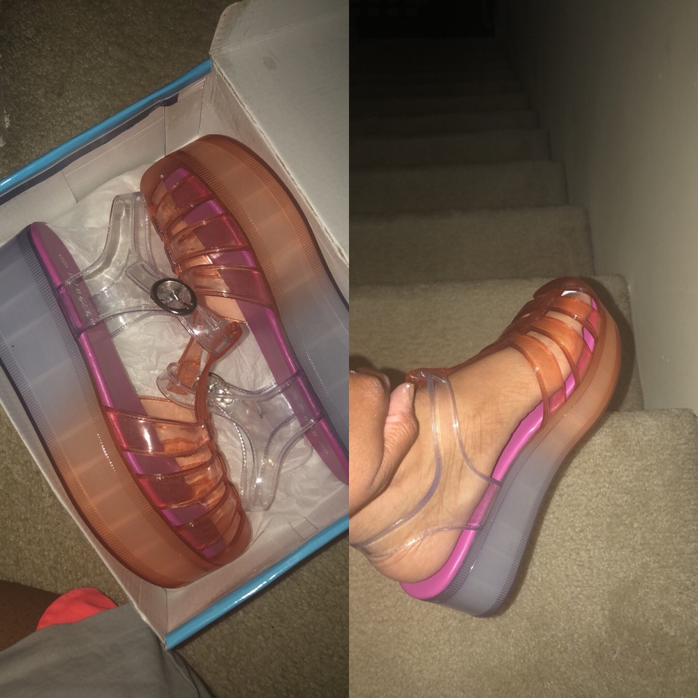 Platform Jelly Sandals